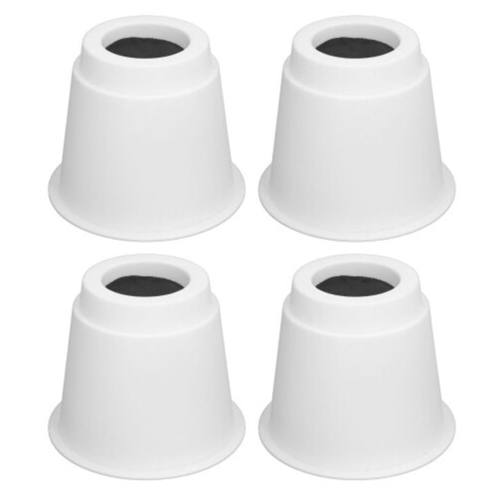 Set 4 Suporturi Rotunde Mobilier 12x15cm Alb Plastic EVA
