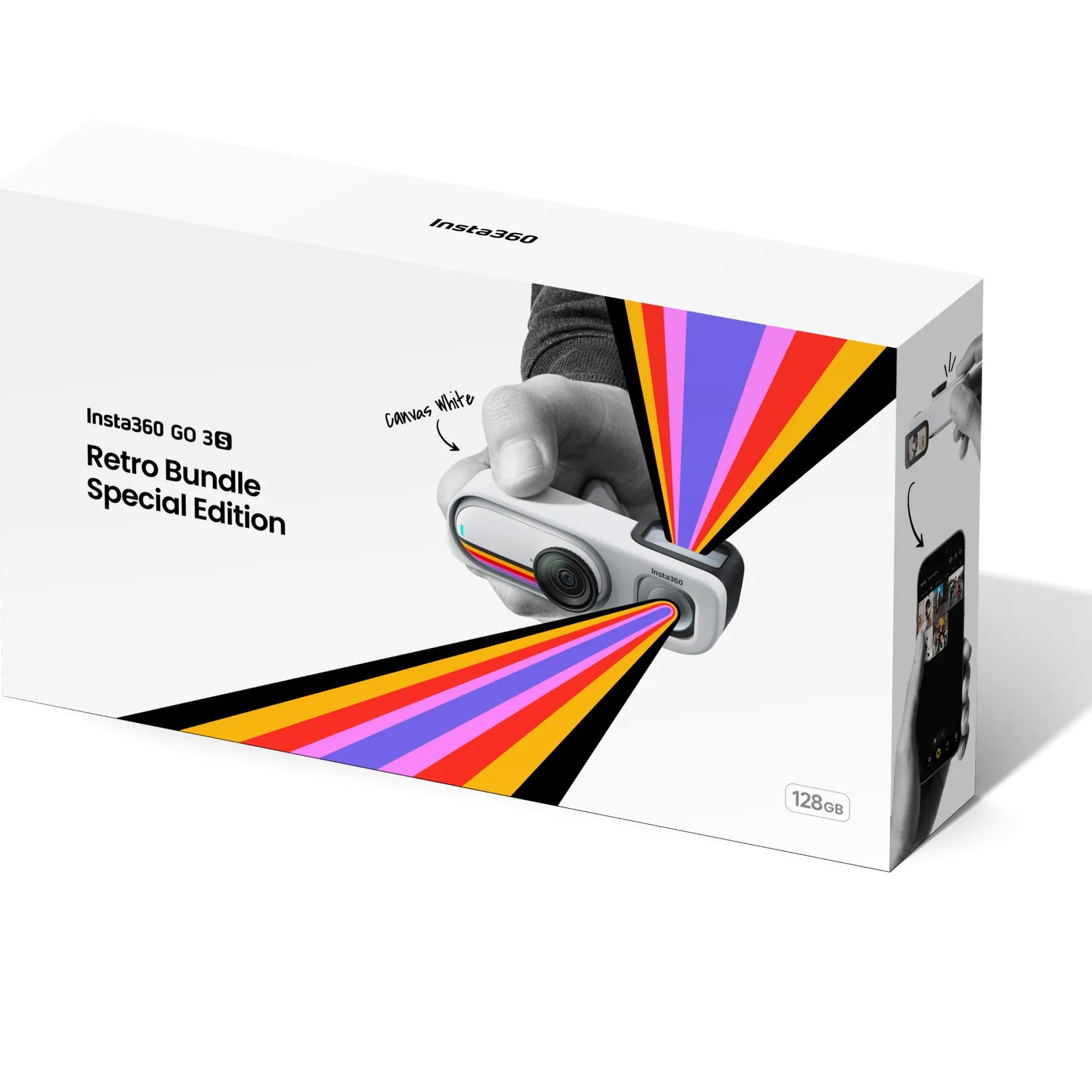 Camera Video Sport Insta360 GO3S, 4K, 64GB, Retro Bundle Special