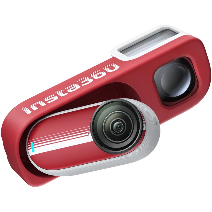 Camera Video Sport Insta360 GO3S, 4K, 128GB, Retro Bundle Special Edition, Clasic Red