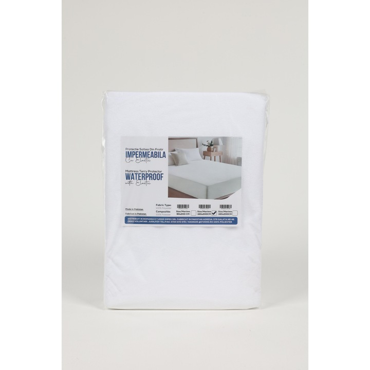 Husa Pat cu Elastic Impermeabila, ET Collection, 160x200, Pat Impermeabile cu Elastic, Protectie Completa Saltea