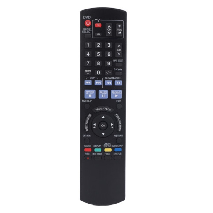 Telecomanda inlocuire pentru Panasonic Blu-ray, compacta, neagra, universala