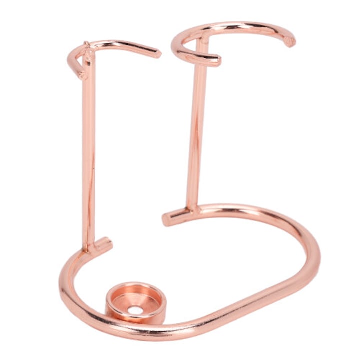Suport aparat ras inox antiderapant compact pentru perie si aparat ras