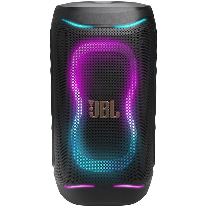 Преносима аудио система JBL Partybox 130, 200W RMS, Bluetooth 6.0, Auracast, Автономност 15 часа, Сменяема батерия, IPX4, Черен