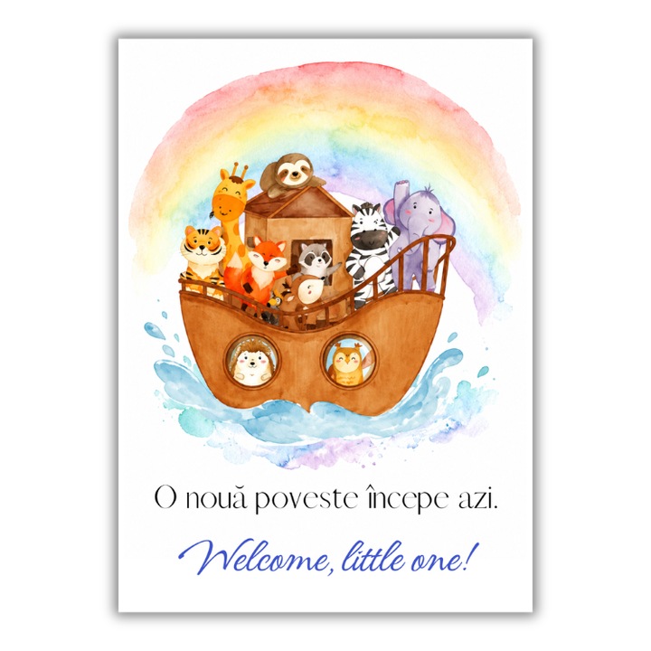 Felicitare 13x18 cm cu plic, botez, model 3