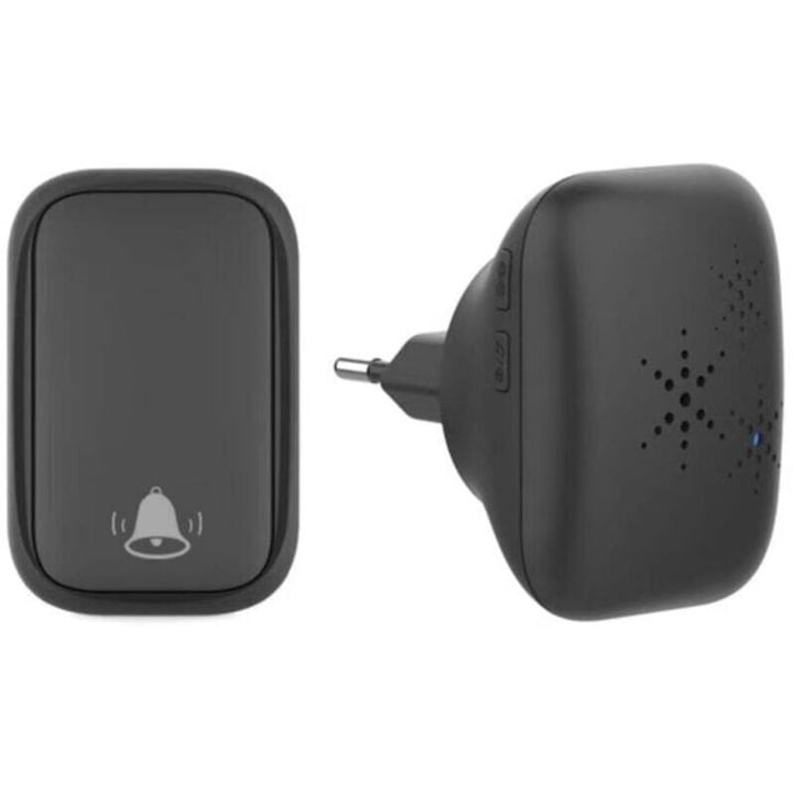 Vezeték nélküli kültéri csengő, IP44 ellenállás, 150m, 38 dallam, állítható hangerő