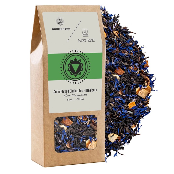 Fekete Tea, Aromantra x Mary Rose, Kína, Manipura Köldökcsakra, Rituálé, Önbizalom, Harmónia, Fűszerek, Bergamott, Kiváló Minőség, Prémium Szelekció, 50 g