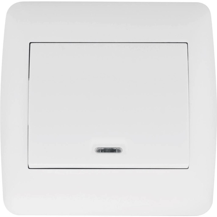 LED kapcsoló, 250 V, 10 A, fehér Bodner
