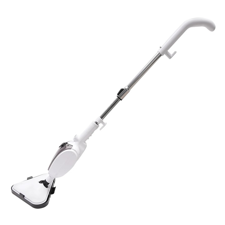 Mop cu aburi, Curatator de podea, Putere 1300 W, Abur 110 °C, Set cu 9 accesorii, Rezervor 280 ml, Cablu 4, 5 m, Alb