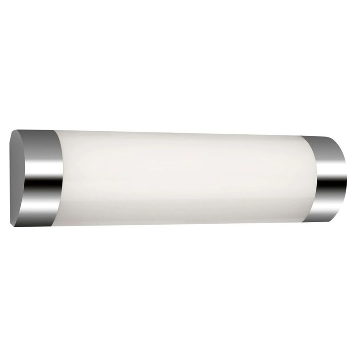 LED аплик 8W, хромиран, бял, 37.5x8.7x5.2см, IP44