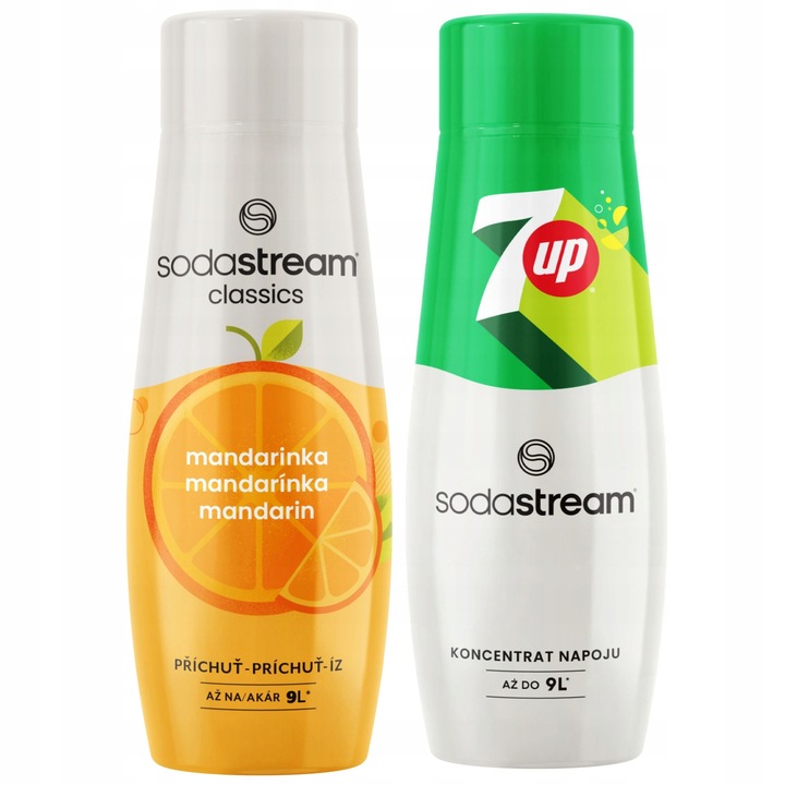 SODASTREAM 7Up + sirop saturator de mandarine set 2 buc.2x 440ml