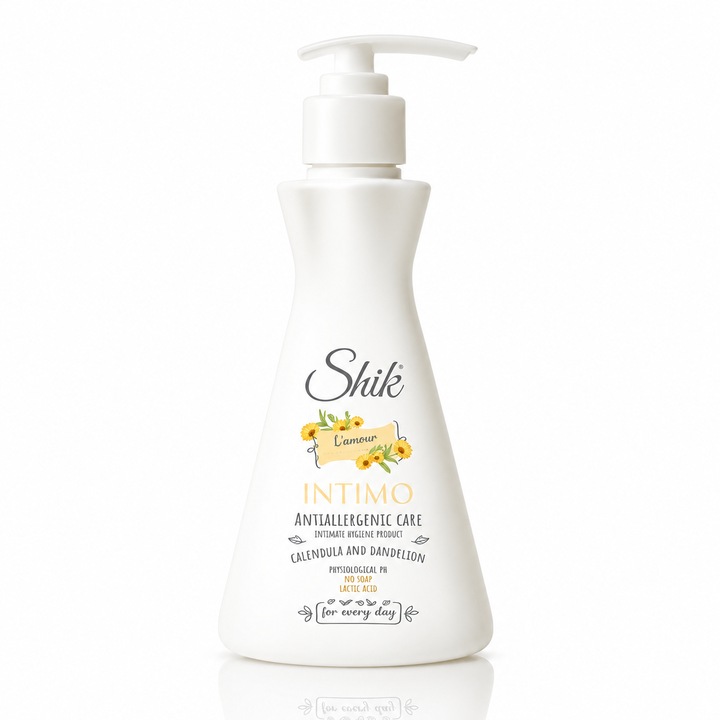 Gel intim Shik Intimo® Antiallergenic Care cu galbenele si papadie, 300 ml