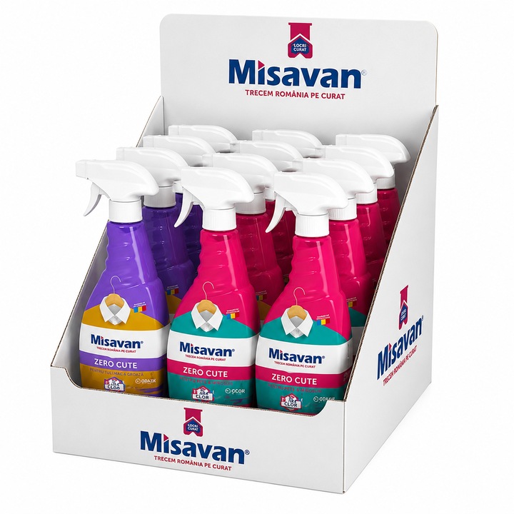 Cesiro vegyes kijelző Vasalás nélküli ruha simító spray, Zero cute MSV, 500ml, 12 db