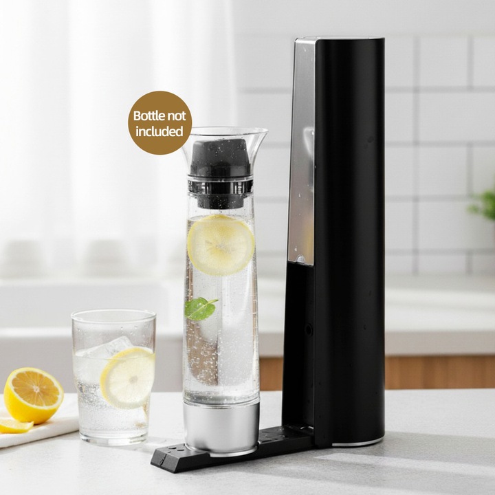 Aparat sifon Sodastream, Masini de apa cu sodiu, Aparat de preparare de sifon SodaStream Terra Quick Connect, negru, Limba Romana contine doar masini