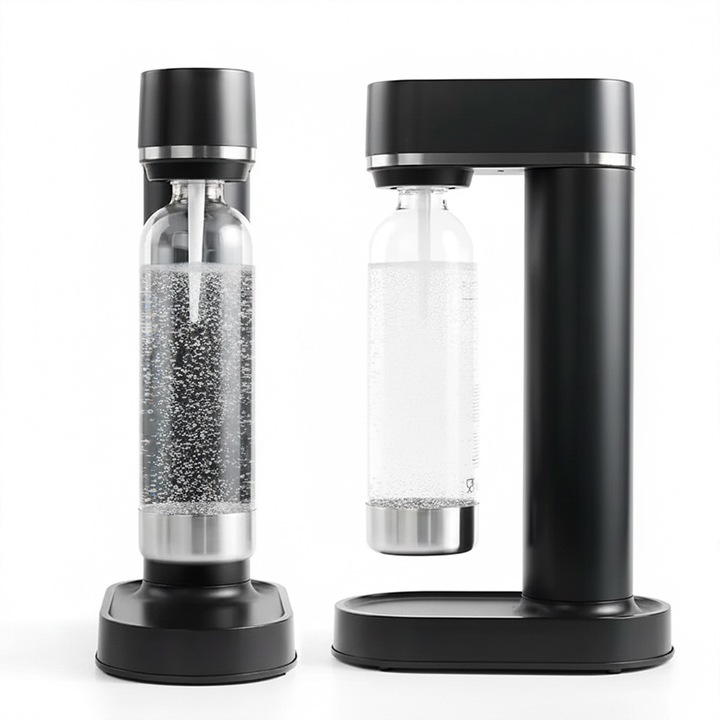 Aparat sifon Sodastream, Masini de apa cu sodiu, Aparat de preparare de sifon SodaStream Terra Quick Connect, negru, Limba Romana contine doar masini