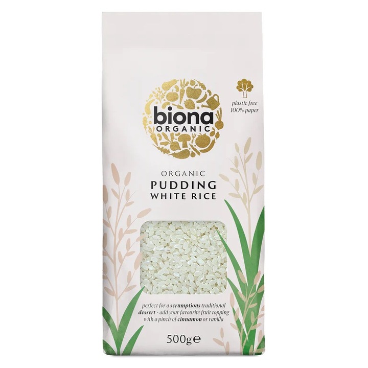 Orez alb pentru orez cu lapte bio 500g Biona