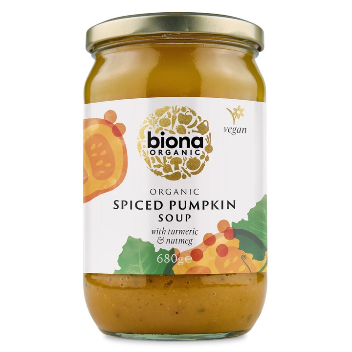 Supa de dovleac cu legume bio 680g Biona