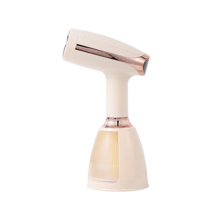 Fier de calcat portabil de calatorie, 230 V, 1500 W, 260 ml, portabil, 3 trepte de reglare, ORBER, fier de calcat cu abur, aparat de calcat, putere mare, fier de calcat compact, fier de calcat vertical, ABS, 15 x 10, 4 x 28 cm, auriu