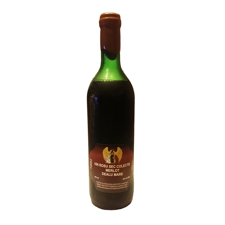Вино Мерло Dealu Mare 1990, 0.75 L, сухо червено