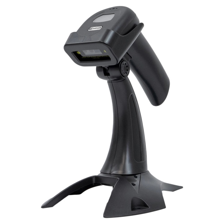 Cititor QR si coduri de bare cu suport si memorie incorporata, wireless 2.4G si Bluetooth HD2600A