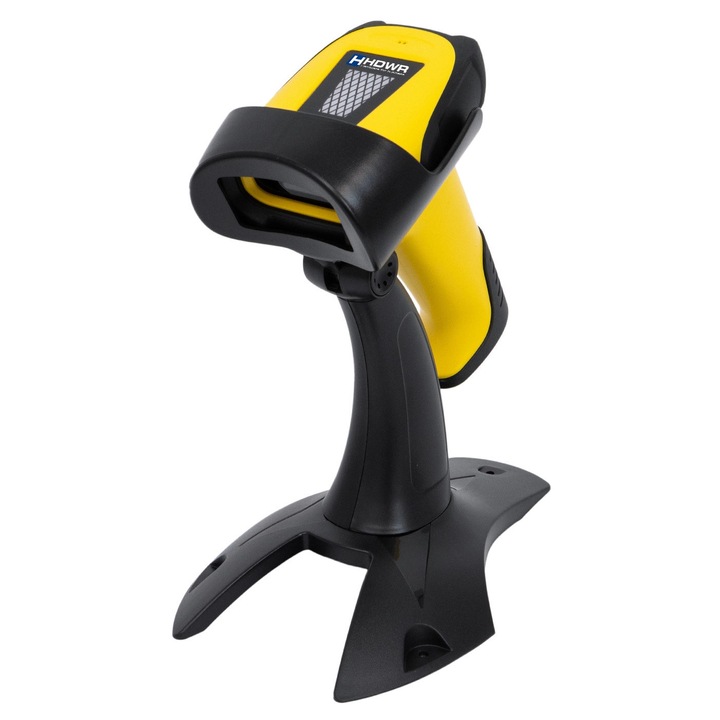 Scaner de coduri QR si de bare pentru depozit cu WIFI 2.4G, Bluetooth, suport, stocare de coduri in memoria incorporata si scanare automata HD3300A