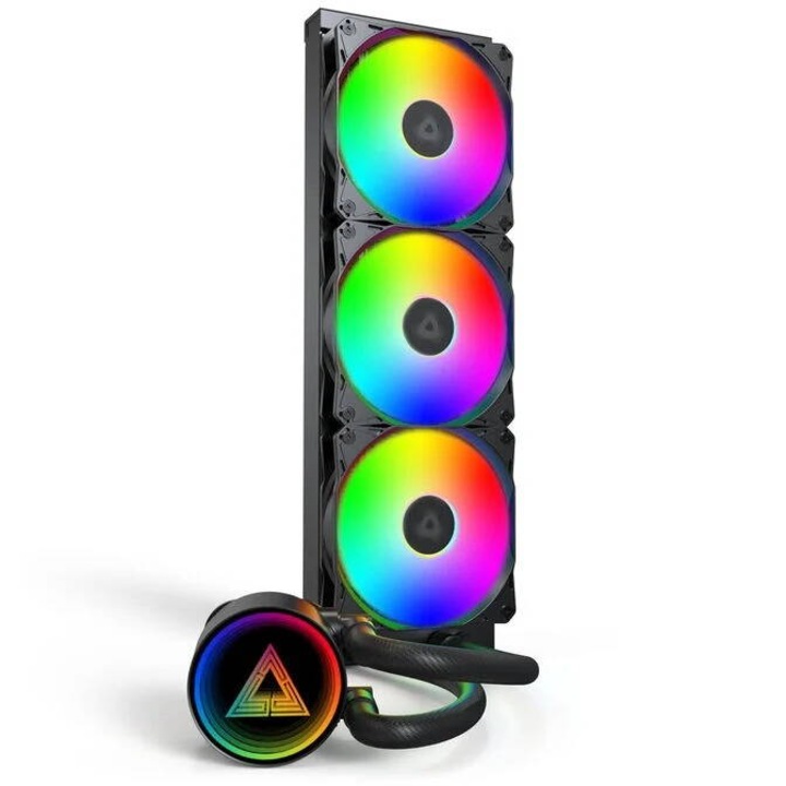 Montech LightFlow ARGB AiO Fekete Processzor Hűtő