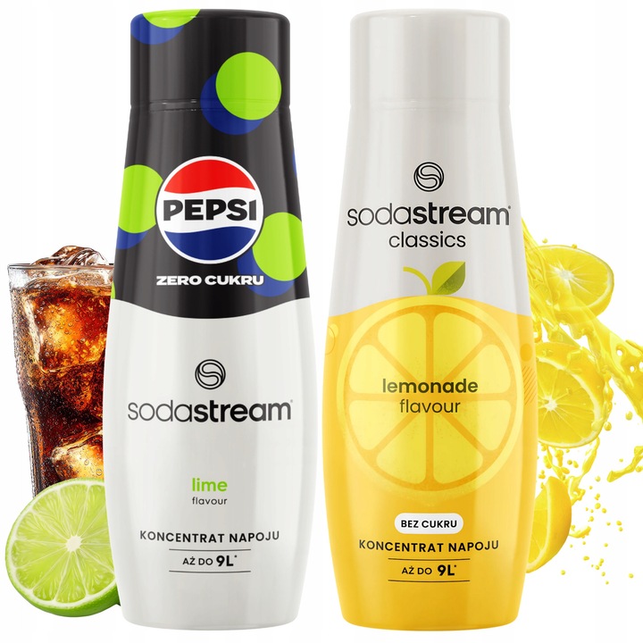 Concentrate pentru aparatul de carbonatare SodaStream: Pepsi MAX Lime + Limonada