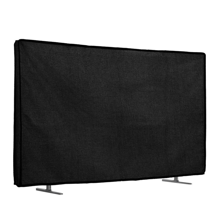 Husa protectie TV 43 inch, elastan, negru, rezistenta la praf si zgarieturi