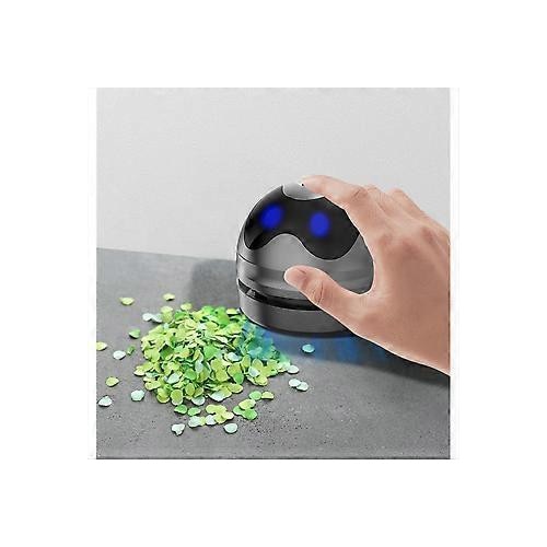 Aspirator de birou portabil mini fara fir, compact, alb, 12x8x8cm