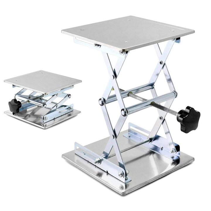 Platforma de ridicare laborator, 200x200x280mm, inox, capacitate 15kg