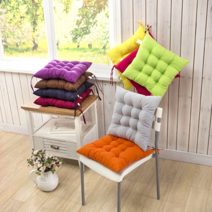 Perna rotunda pentru scaun, poliester, 40x40 cm, multicolor