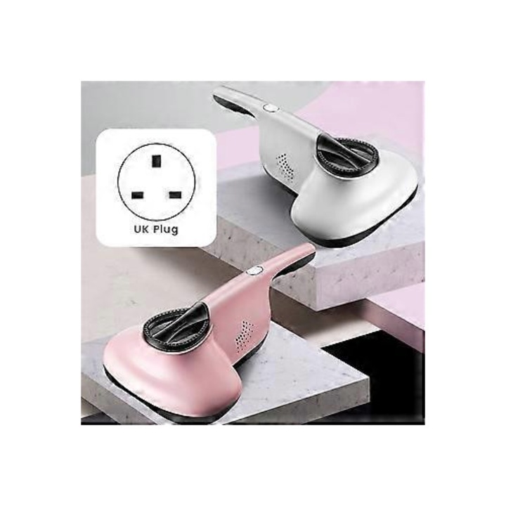 Aspirator portabil pentru acarieni, 350W, roz, 30x15x10cm