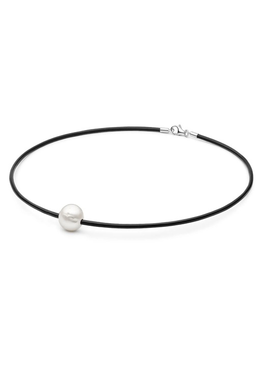 Ezüst choker nyaklánc természetes gyöngyökkel - Rebelle