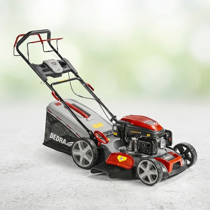 Masina de tuns iarba pe benzina DEDRA RODED8725-51L2, motor Loncin 196cc, latime taiere 51cm, tractiune