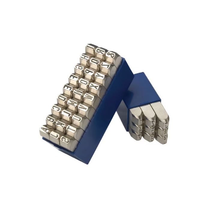 Betűlyukasztó készlet a-z és & /27 db extra 2 mm
