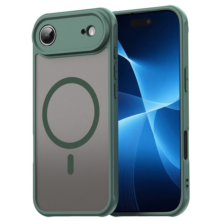 MagFrost Pro tok, matt szilikon, kompatibilis Apple iPhone 17 Air, zöld