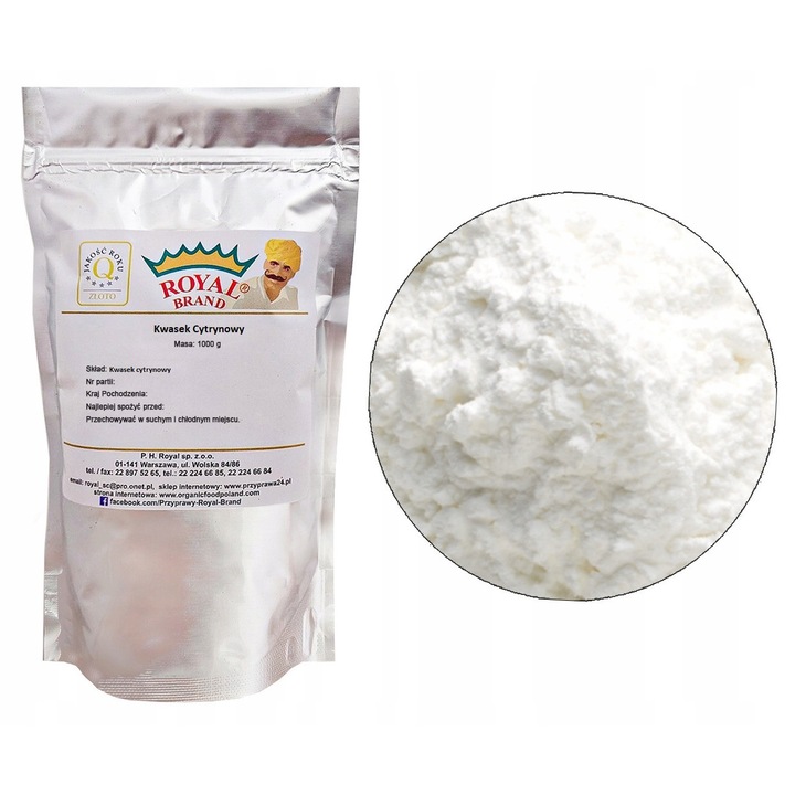 Acid citric 1Kg grad alimentar pur E330 Royal Brand