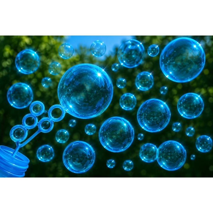 Baloane de Sapun ZANOX® 118ml pentru Copii, Albastru Neon