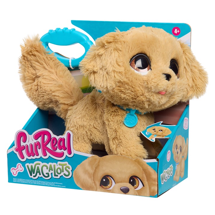 Interaktív játék, Kiddisvit, Golden Retriever plüss kölyök, 19 cm, lányoknak