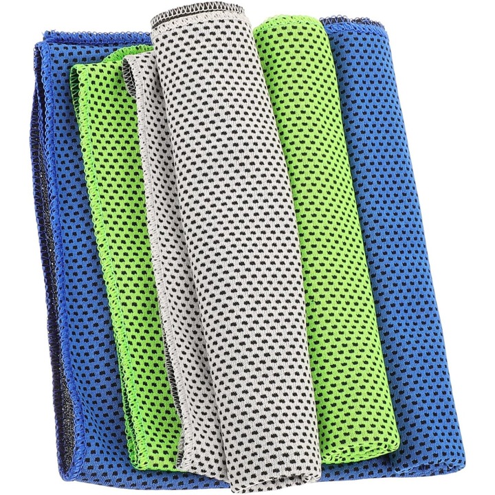 Set 3 prosoape sport uscare rapida, multicolor, 80x30x0.1cm