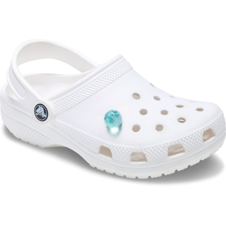 Crocs, Jibbitz Pentru Incaltaminte Accesorii Saboti, Green Meta SMT Gem, Multicolor, Unisex, Set 1 Bucati