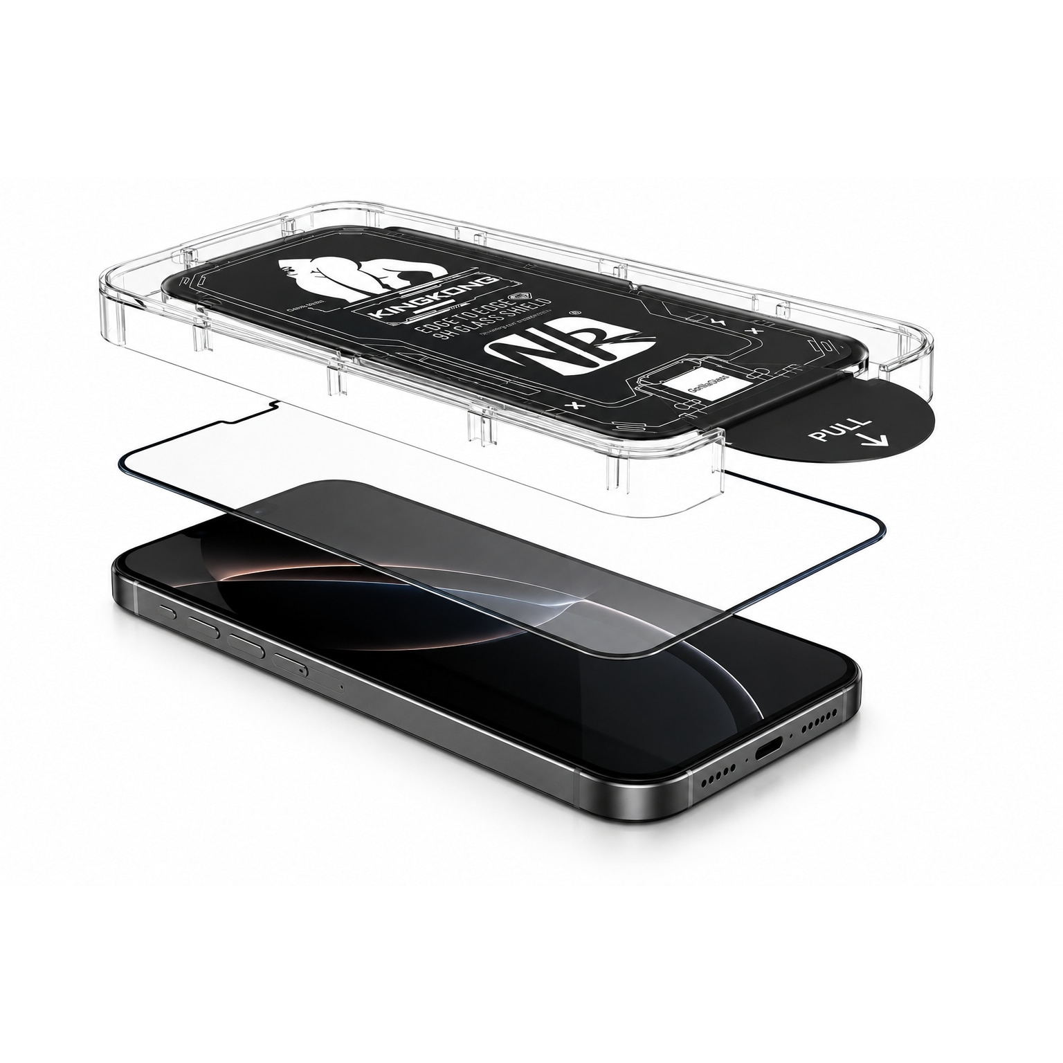 Folie Sticla pentru Samsung Galaxy A57, Full Glue, Aplicare Automata cu Aplicator Inclus, Anti-Zgarieturi, Negru