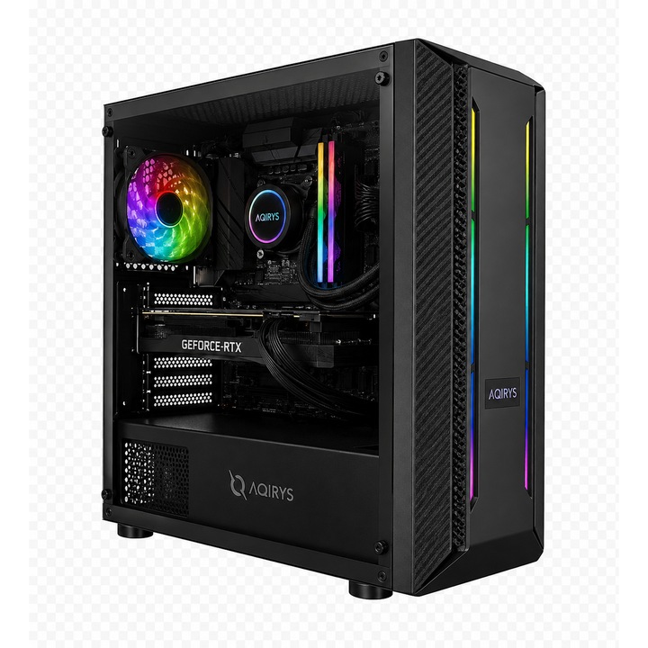 Sistem Desktop PC Gamer Intel Core Ultra 7 265KF pana la 5.5 Ghz, 32 GB ram DDR5, SSD NVME 2 TB, placa video dedicata Nvidia GeForce RTX 3060 12 GB GDDR6 192 bit, tower gaming RGB, 600 w