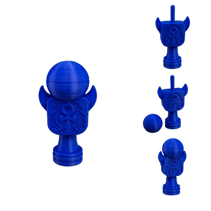 Jucarie Kendama Printata 3D Geeker Astra Blue – Joc de Indemanare si Coordonare pentru Copii si Adulti