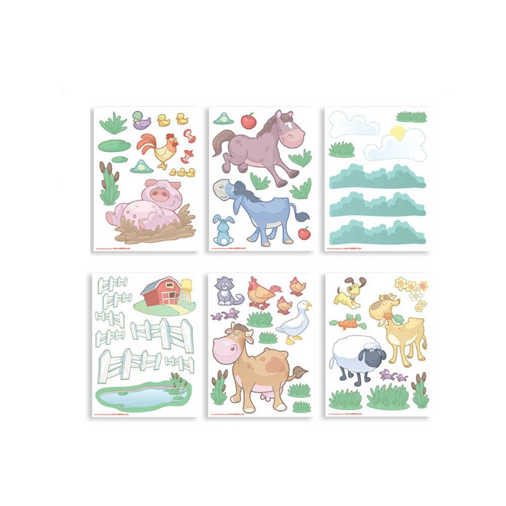 Sticker DEGRETS 84925 Primul Animale la ferma, 6 colite de 34x46 cm