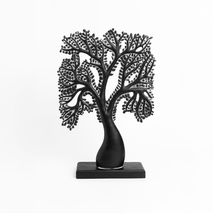 Decoratiune copac LIBERTA Foret 2 negru alb 33x8x45cm