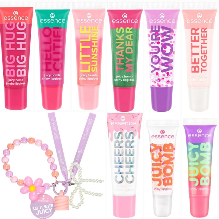 Set 10buc de Luciu de buze, colectia JUICY BOMB SAY IT WITH JUICY, essence