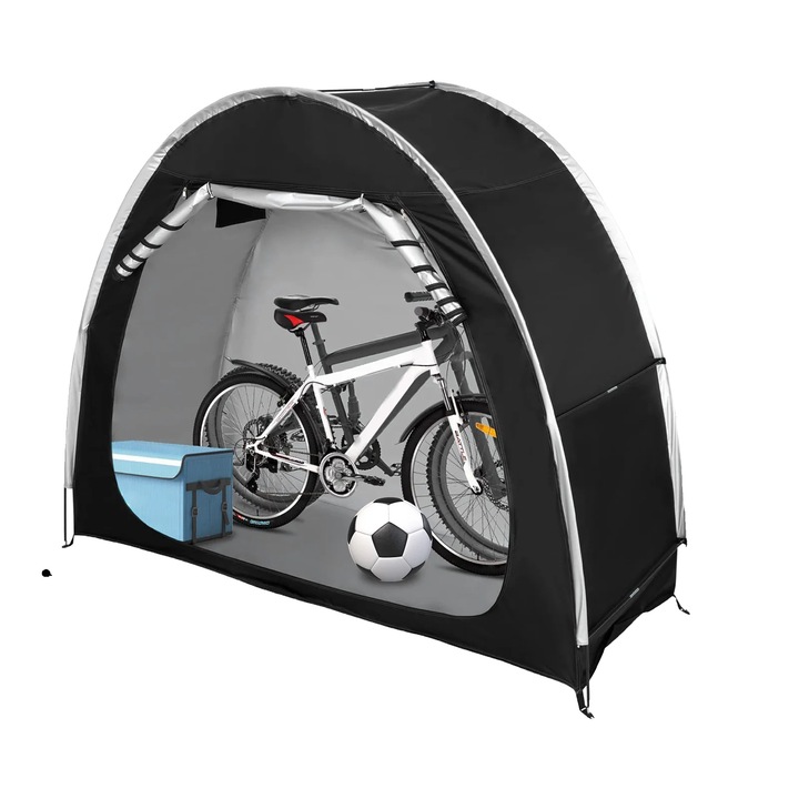 Cort depozitare biciclete, rezistent apa si UV, 220x150x185cm, 200x80x165cm