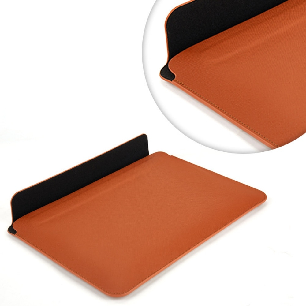 Husa de protectie pentru MacBook Air de 16 inci, cu inchidere magnetica, antiderapanta si rezistenta la uzura, cu dubla functionalitate (husa de protectie/suport pentru mouse), maro