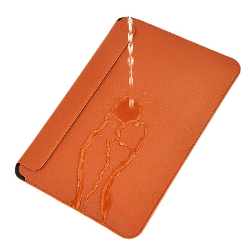 Husa de protectie pentru MacBook Air de 16 inci, cu inchidere magnetica, antiderapanta si rezistenta la uzura, cu dubla functionalitate (husa de protectie/suport pentru mouse), maro