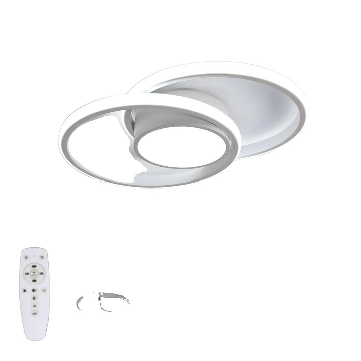 LED плафониера, регулируема, дистанционно управление, бяла, 10-30кв.м